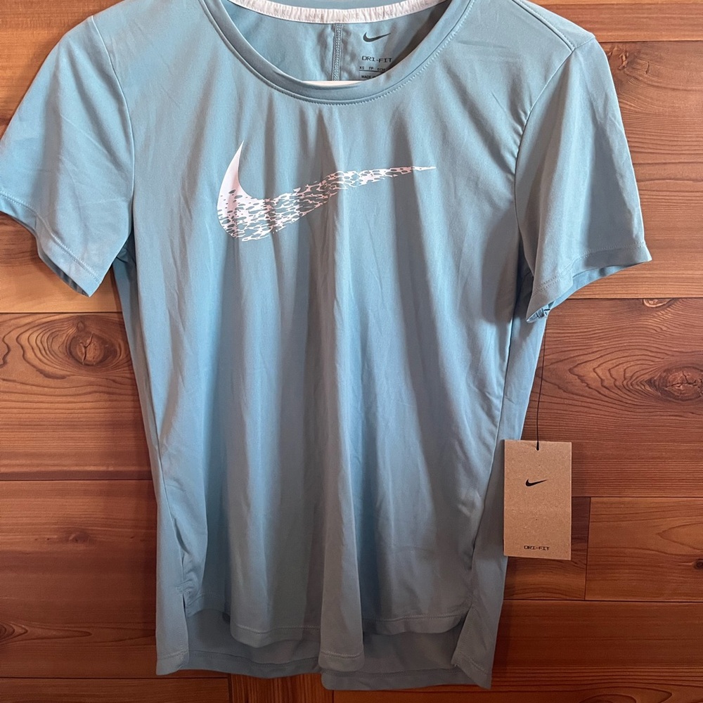 Nike Women's Dri-FIT Tee - Sky Blue NWT